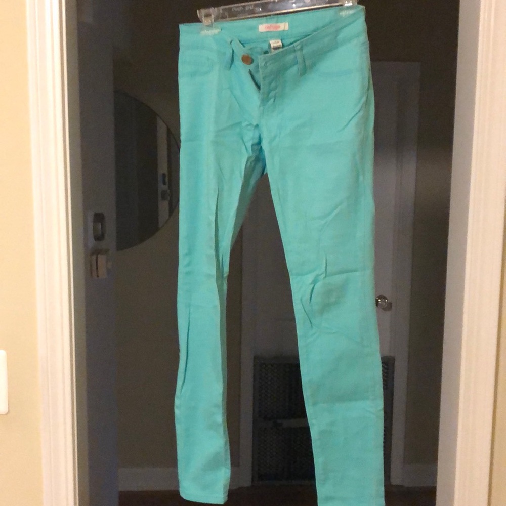 Teal jeans